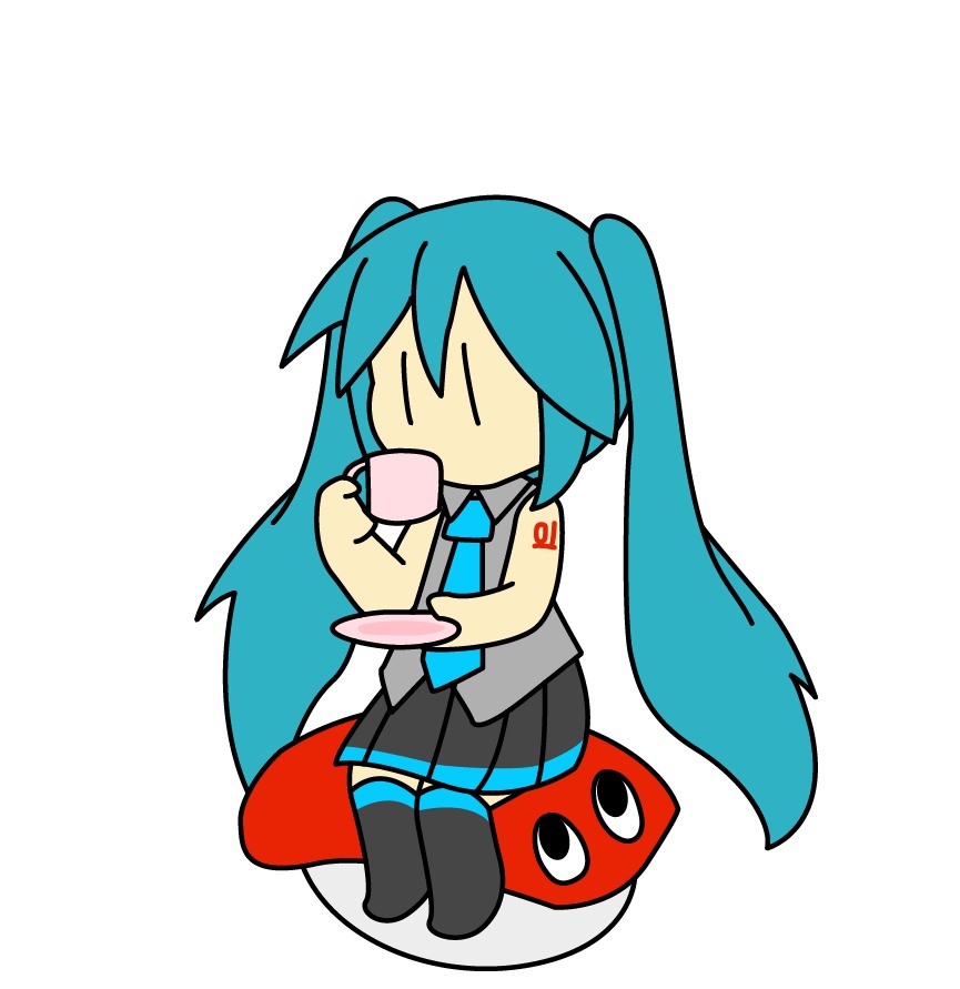 海月ミクとお寿司のマグカップ