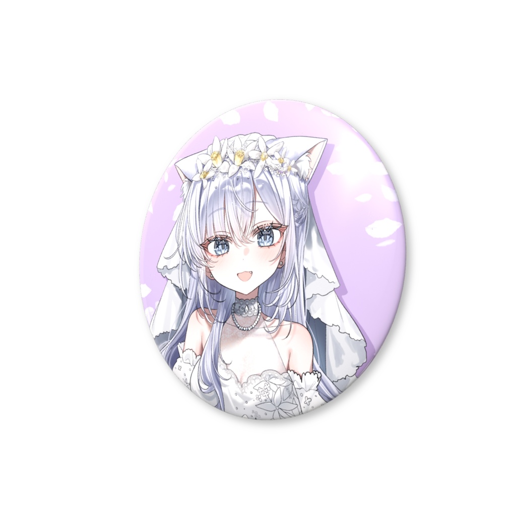 猫星橘花 ウェディング 缶バッジ