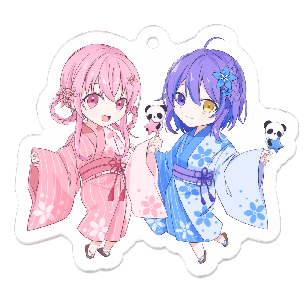 浴衣アクリルキーホルダー