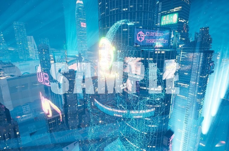 背景素材 未来都市 サイバーパンク004