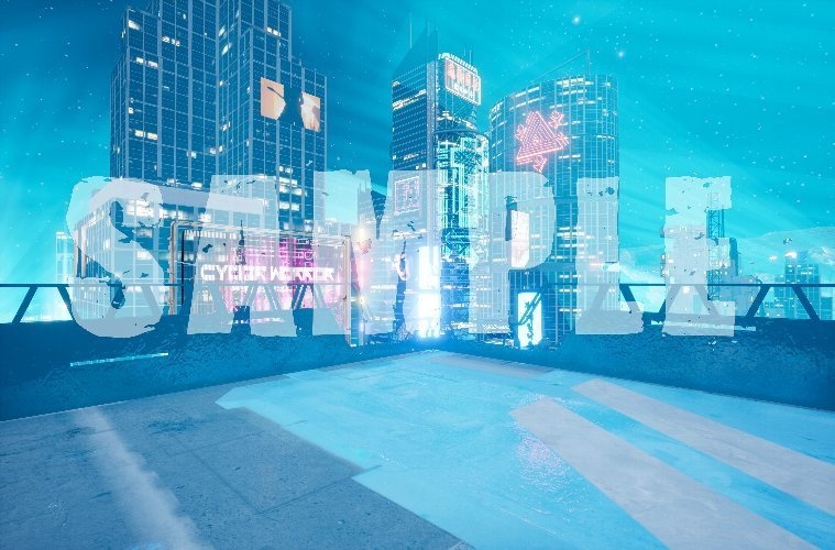 背景素材 未来都市 サイバーパンク012