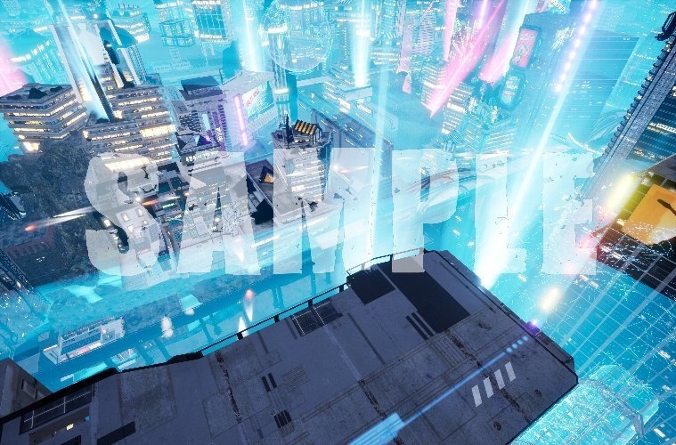 背景素材 未来都市 サイバーパンク013
