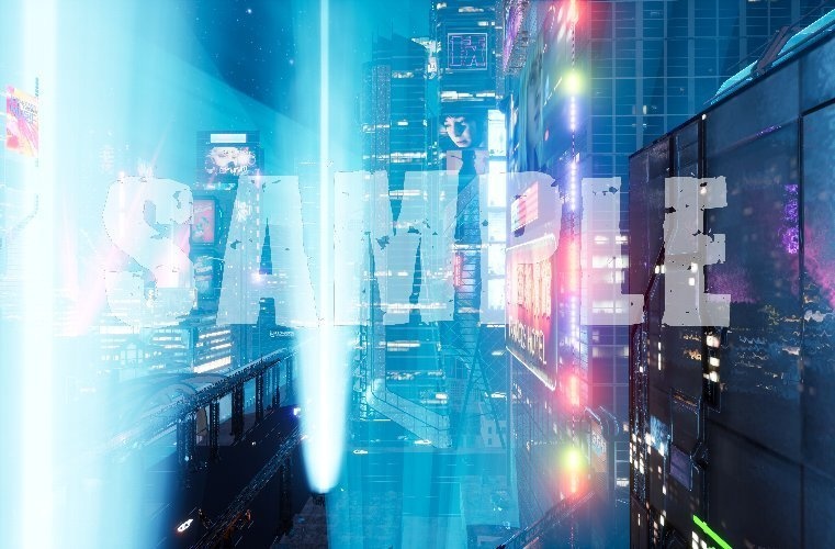 背景素材 未来都市 サイバーパンク015