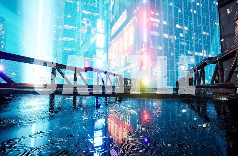 背景素材 未来都市 サイバーパンク017