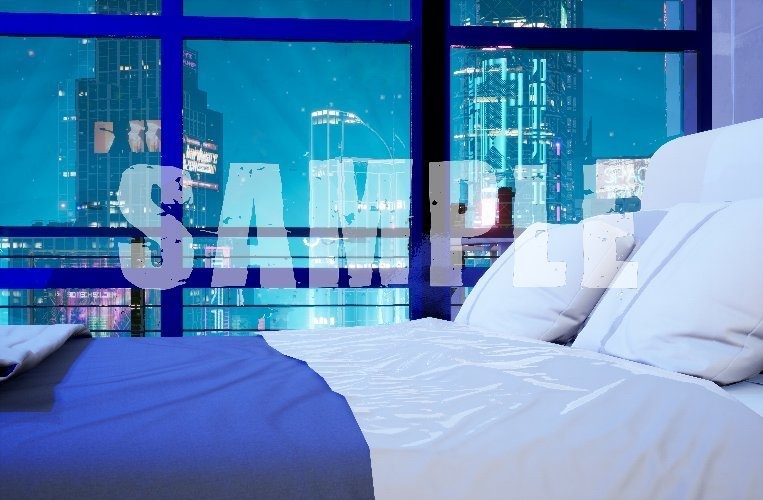 背景素材 未来都市 サイバーパンク034