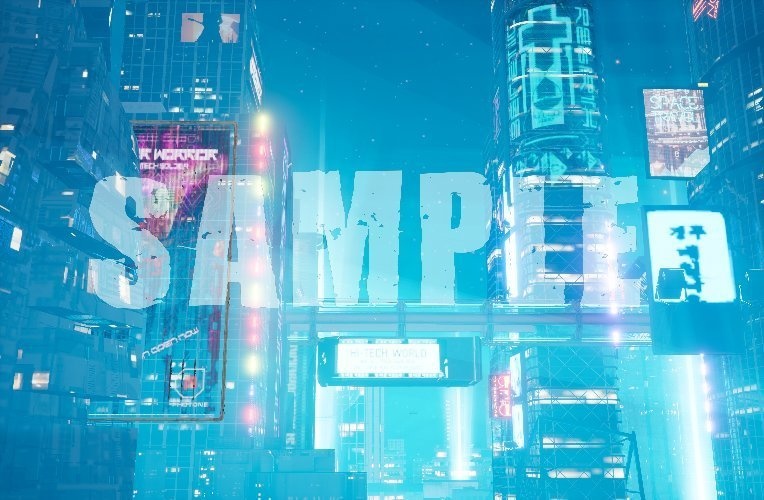 背景素材 未来都市 サイバーパンク047