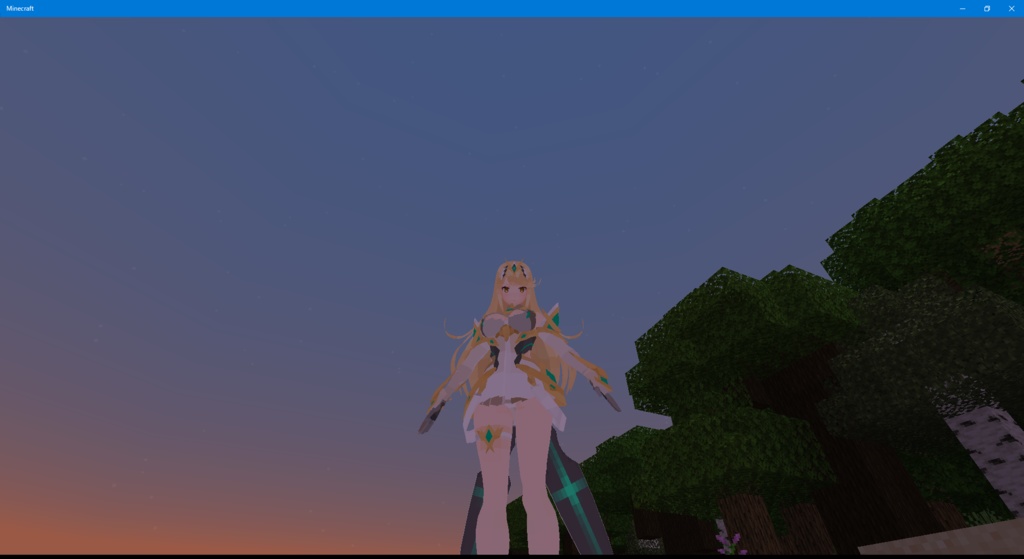 [Minecraft 4D Skin]ゼノブレイド 2 ヒカリ[Windows Android 対応]