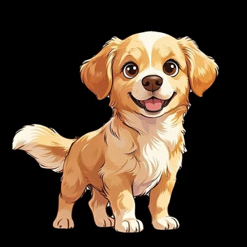 しっぽをふる犬GIF画像