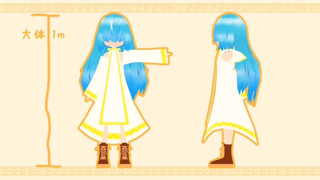 【オリジナル3Dモデル】目隠れ聖職者のフュシスv1.01