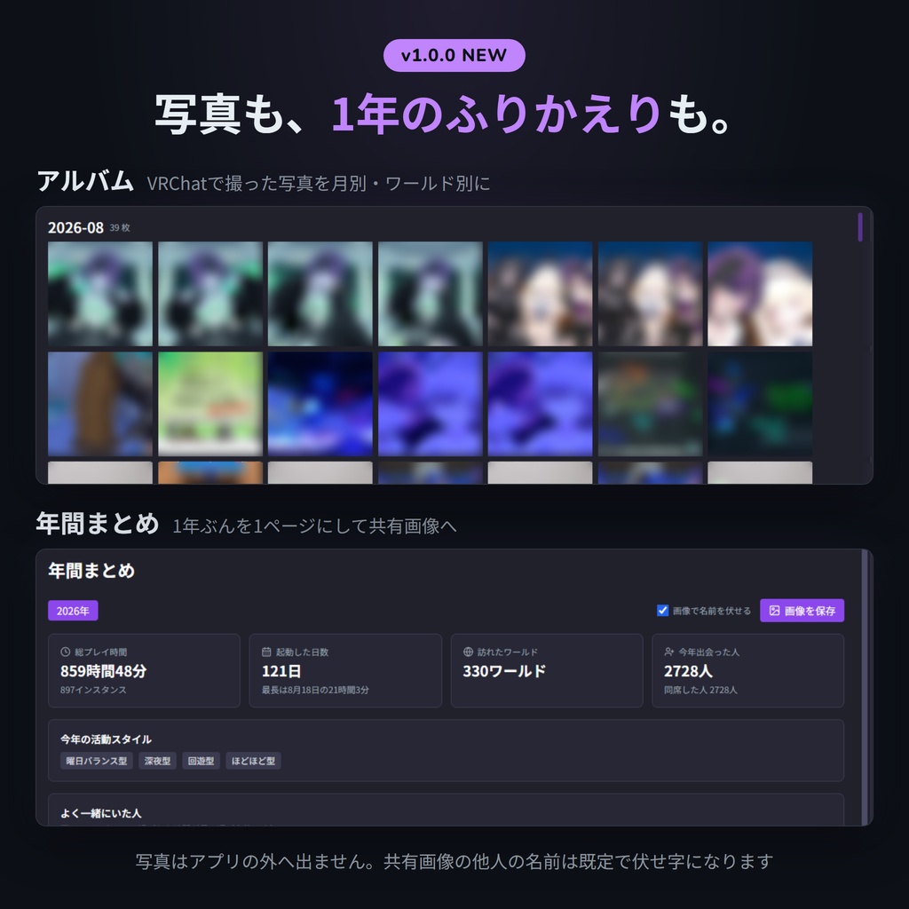 【v1.0.0リリース!無料あり】VRCPersona - フレンドをグループ化&独自ステータスを設定できるVRChatツール