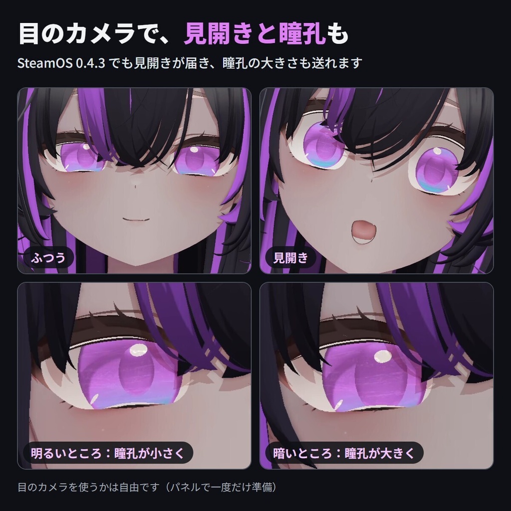 【Steam Frame】視線とまぶたを VRChat に送る「frameeyeosc」(アイトラッキング OSC)