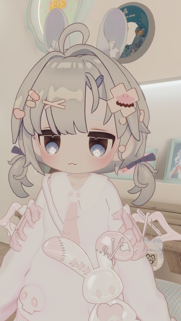 【VRCアイテム】うさぎクラゲ(大山チロル)小物【無料】