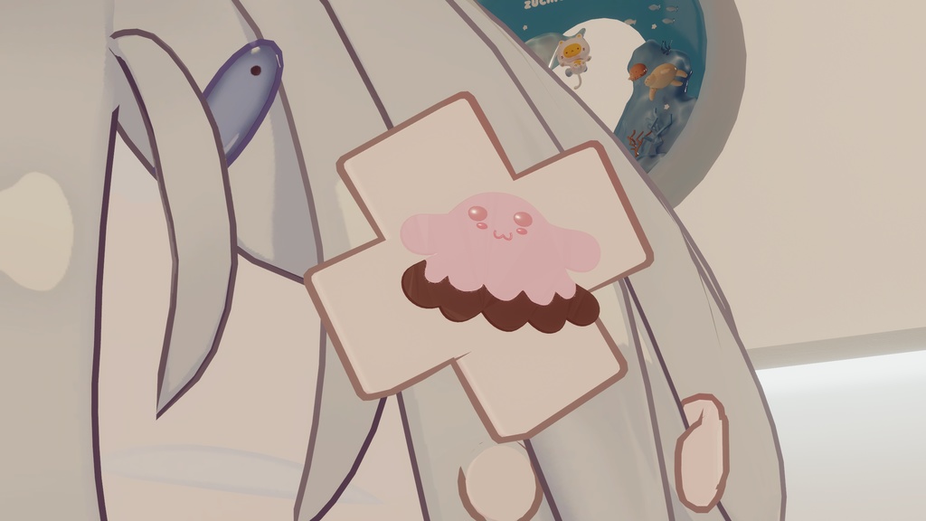 【VRCアイテム】うさぎクラゲ(大山チロル)小物【無料】