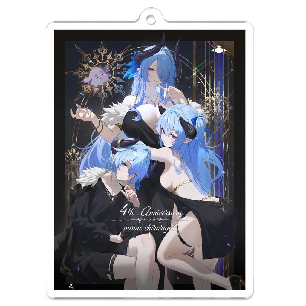 KKママの4周年記念イラストアクキー