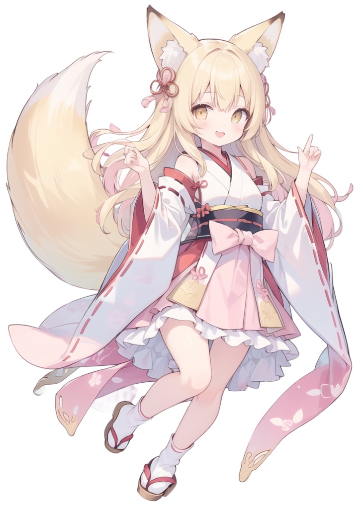 AIイラスト 立ち絵 金狐