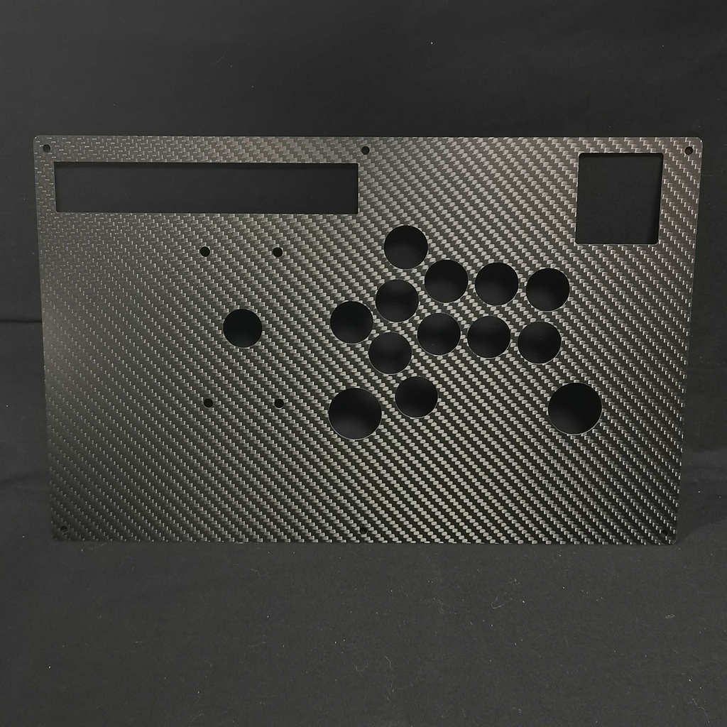 HORI RAP.N(リアルアーケードプロ)用 ボタン増設カスタム天板 [ドライカーボン製]