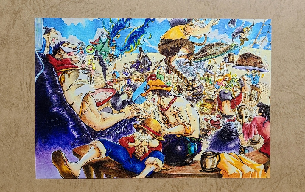 ポストカード 白ひげと麦わら 蓋の下店 Booth