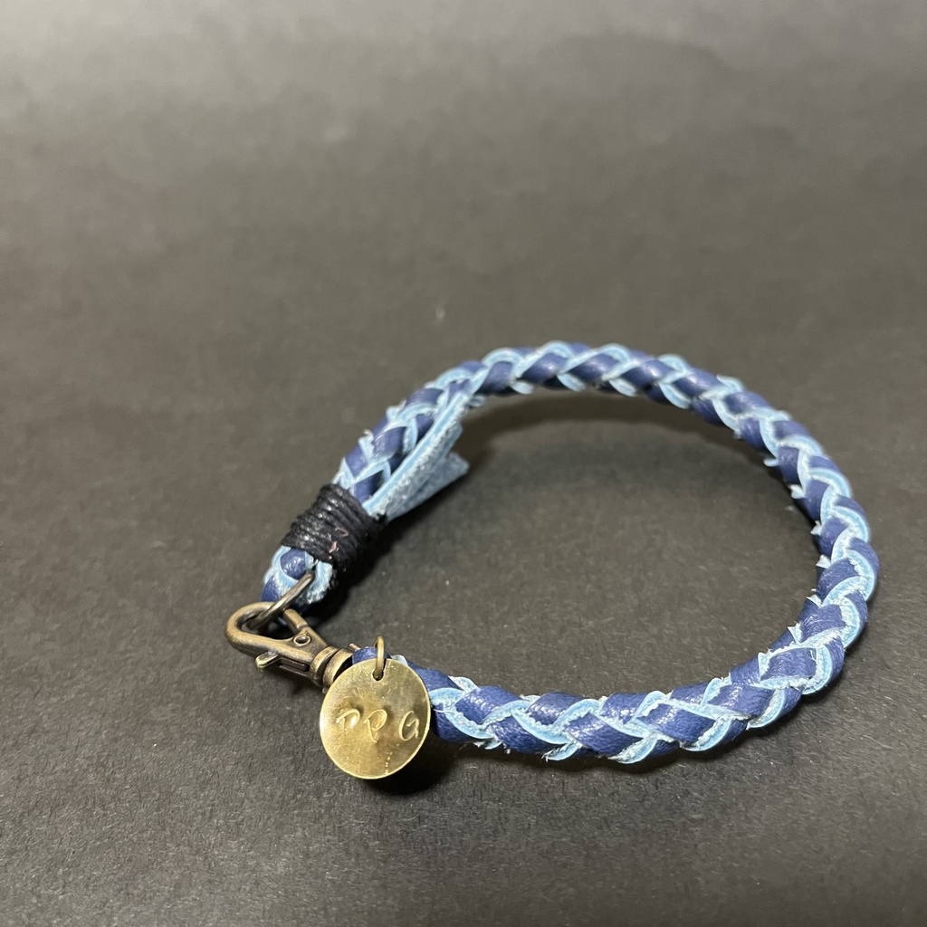 RPG Leather Bracelet （Navy / L）