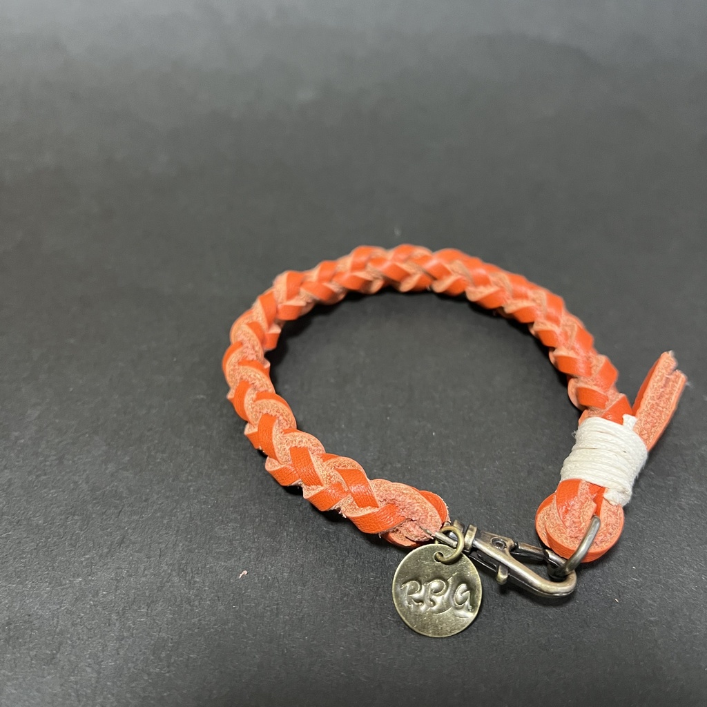 RPG Leather Bracelet （Orange / L）