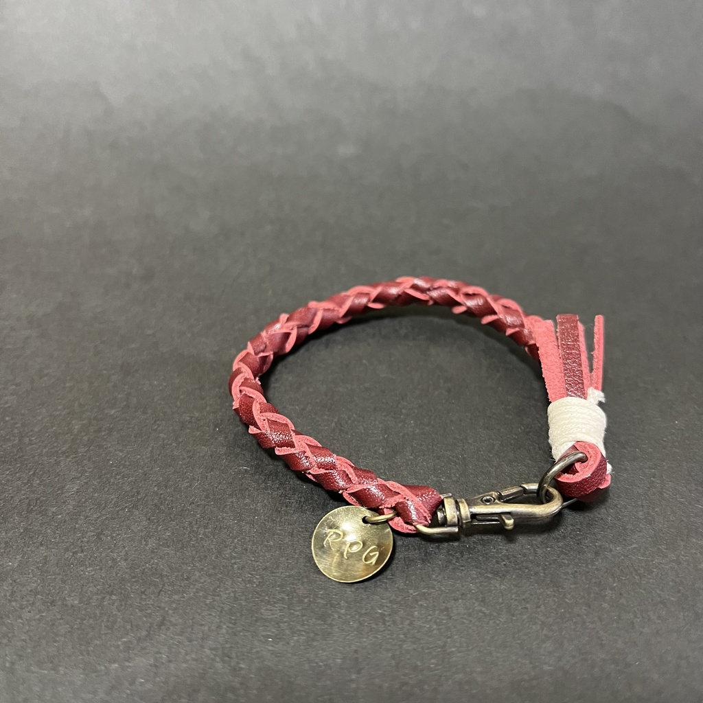 RPG Leather Bracelet （Red / M）