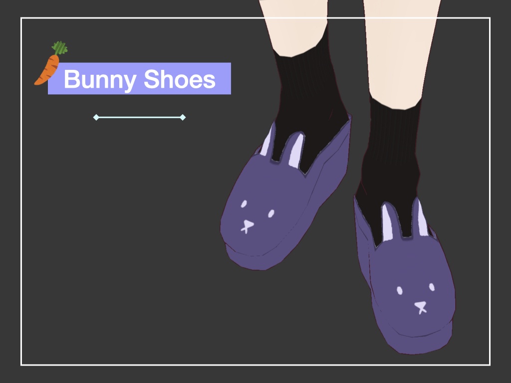 【VRoid】Bunny shoes 3D Clothing
