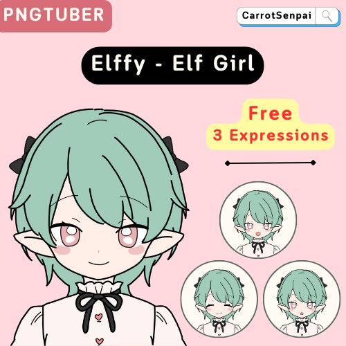 [PNGTUBER] Elffy Elf Girl model vtuber モデル | ready to use, veadotube mini, discord, youtube