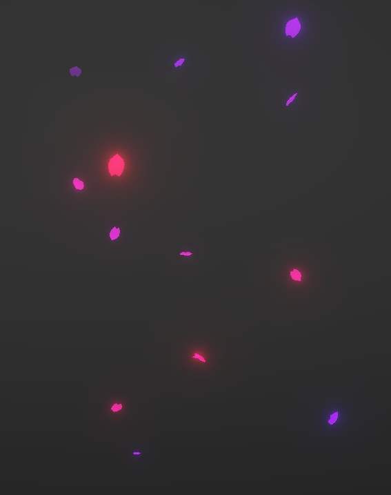 multi color sakura petal aura