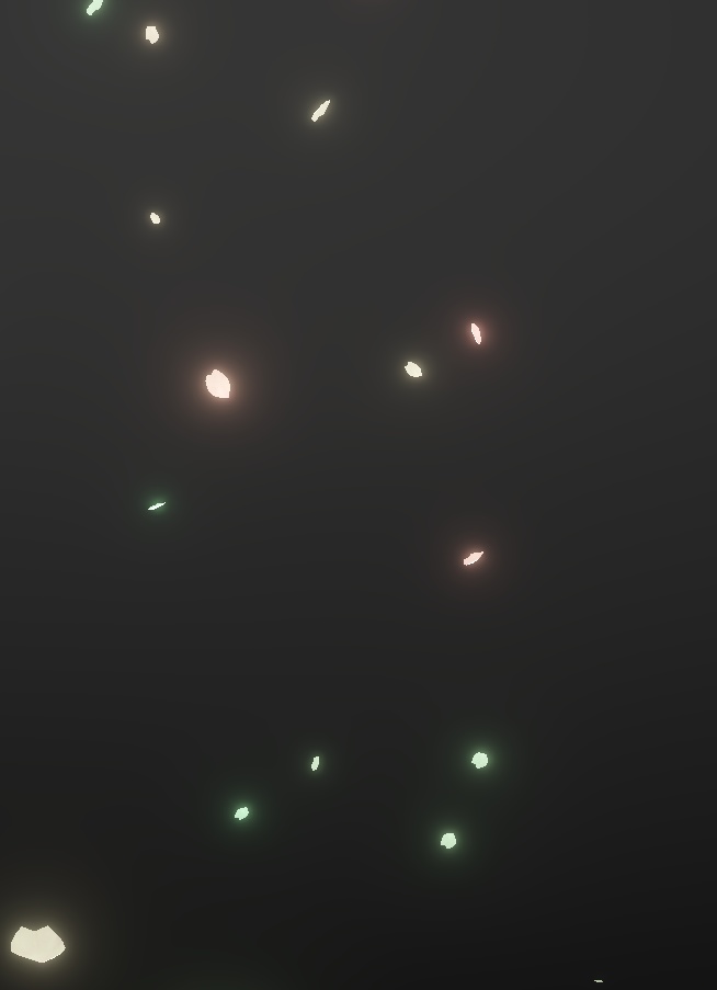 multi color sakura petal aura