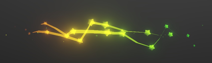 Multicolor Starry Particle Trail