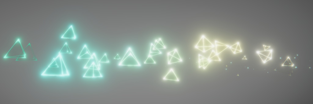 Triangle trails and aura