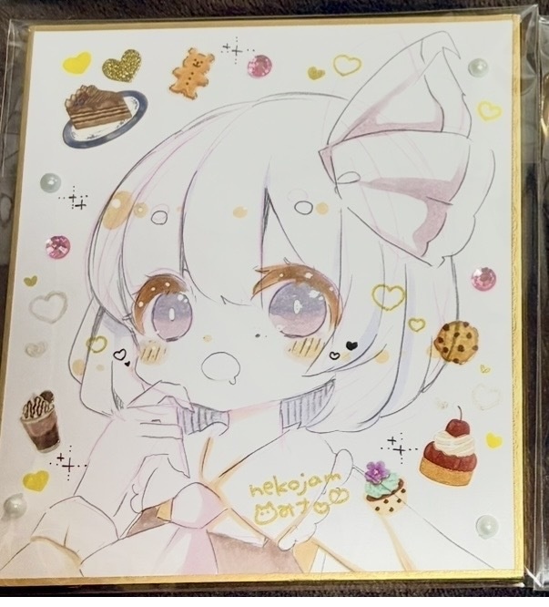 ルーミア手描き色紙