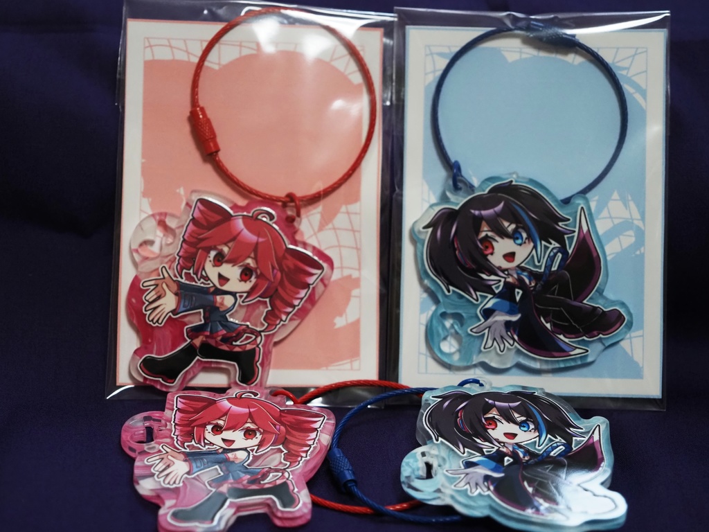 【UTAU】重音テト・欲音ルコ アクリルキーホルダー【UTAって創るオンライン】