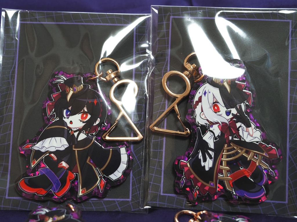 【UTAU】霊魑ヒズミ・霊魑アイネ アクリルキーホルダー【UTAって創るオンライン】