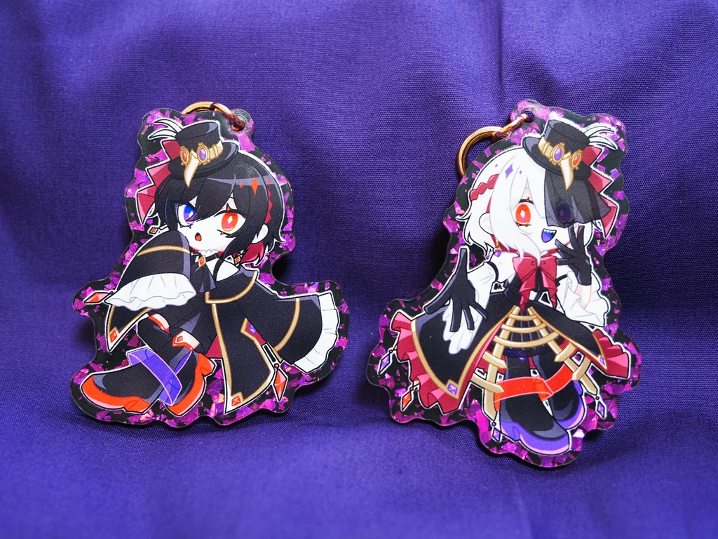 【UTAU】霊魑ヒズミ・霊魑アイネ アクリルキーホルダー【UTAって創るオンライン】