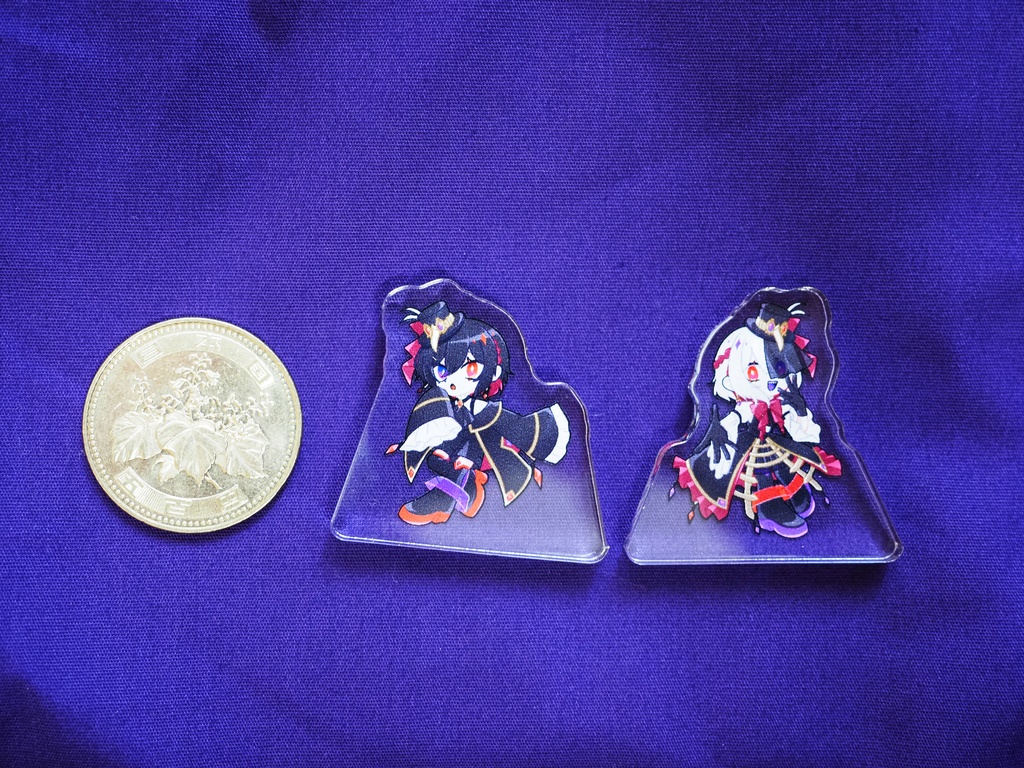 【UTAU】霊魑ヒズミ・霊魑アイネ 自立ミニアクリルスタンド【UTAって創るオンライン】