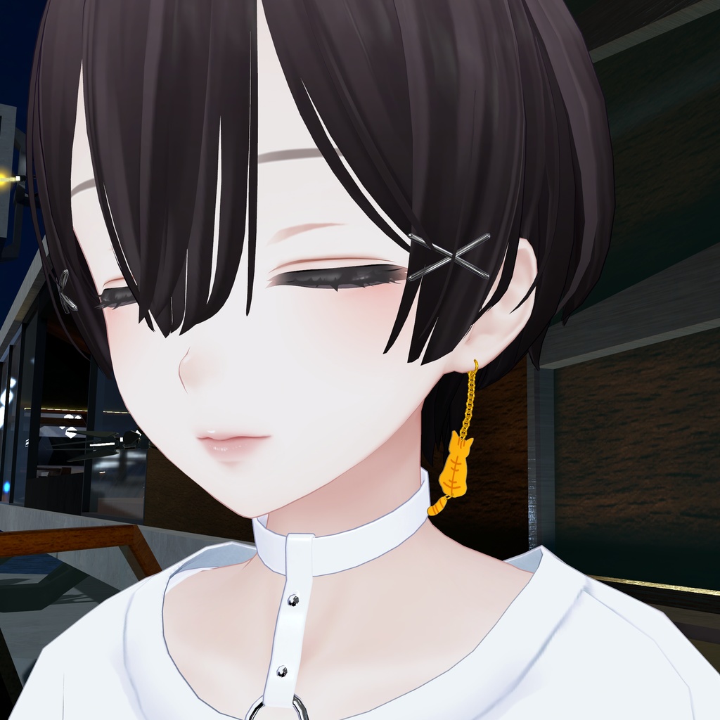 揺れる猫のピアス -Swing cat earring-