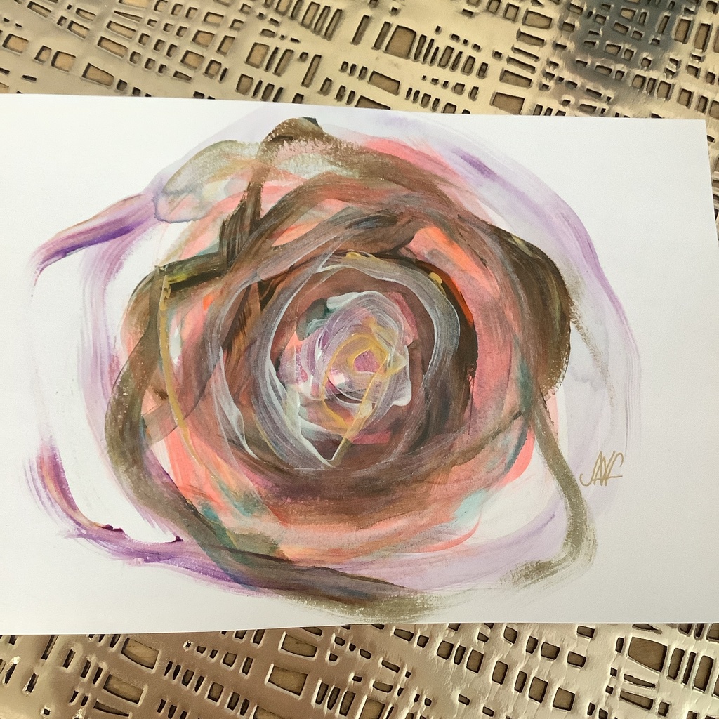 リボンをくるくるした花 No.8