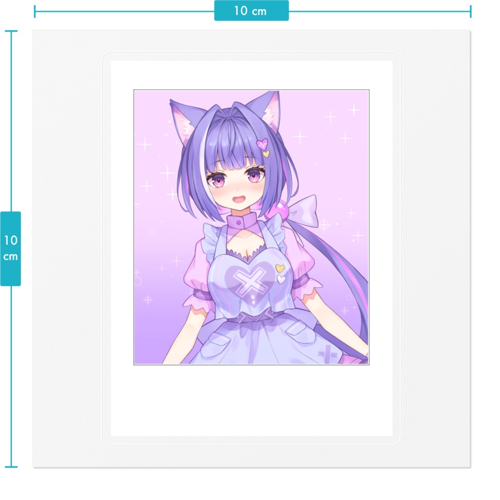 りこるのチェキ風ステッカー(にこっ)