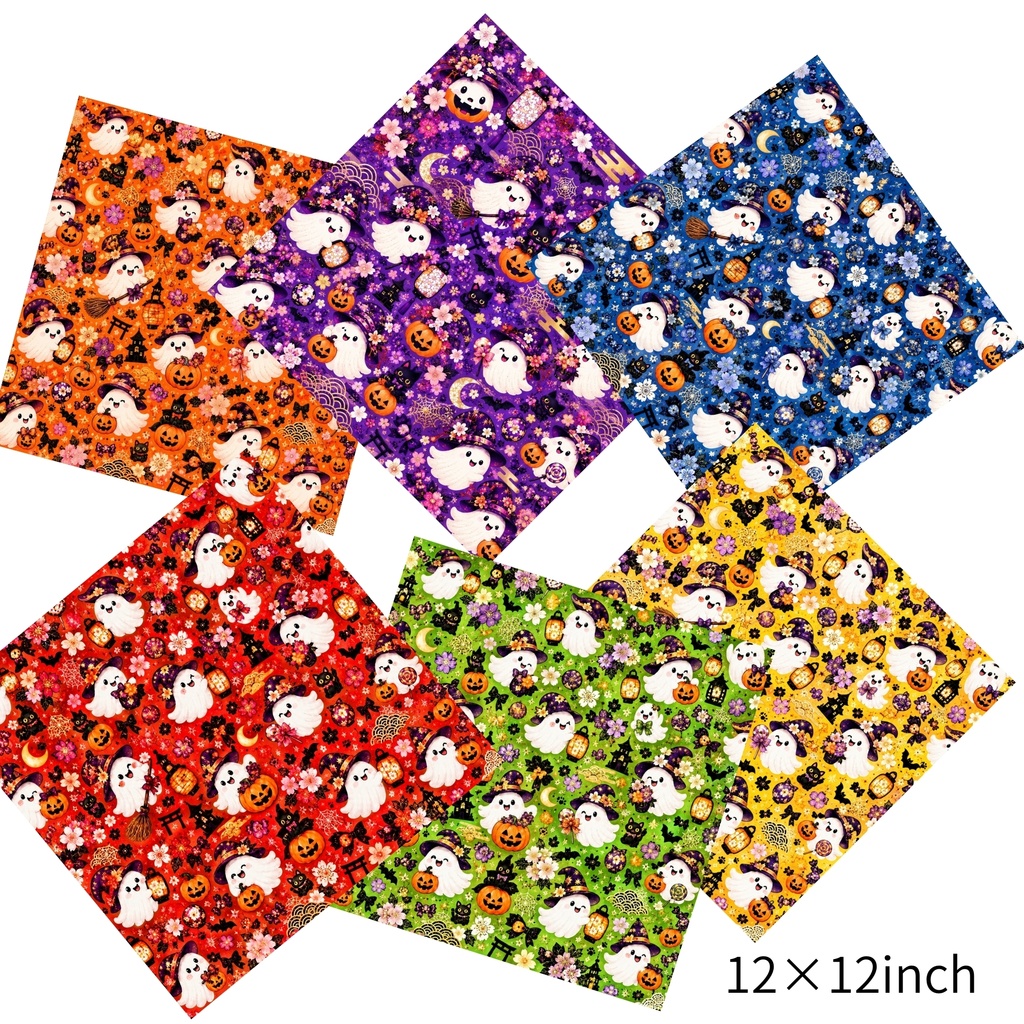 和風ハロウィン デジタルペーパー 18ファイル / デジタルペーパー・デジタルレター / 12x12インチ・8.5x11インチ・A4サイズ
