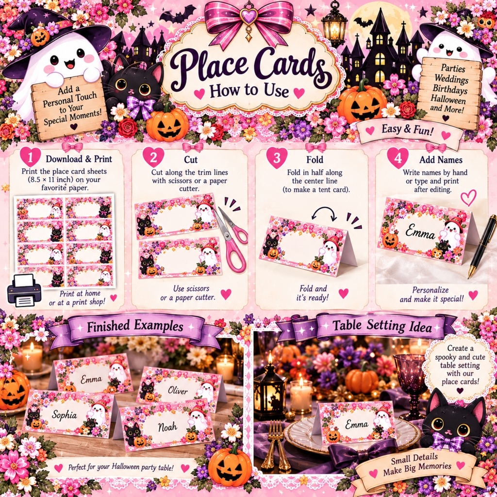 和風ハロウィン プリント素材 15ファイル / デジタルペーパー・便箋・塗り絵・ステッカー・席札 セット / デジタルダウンロード