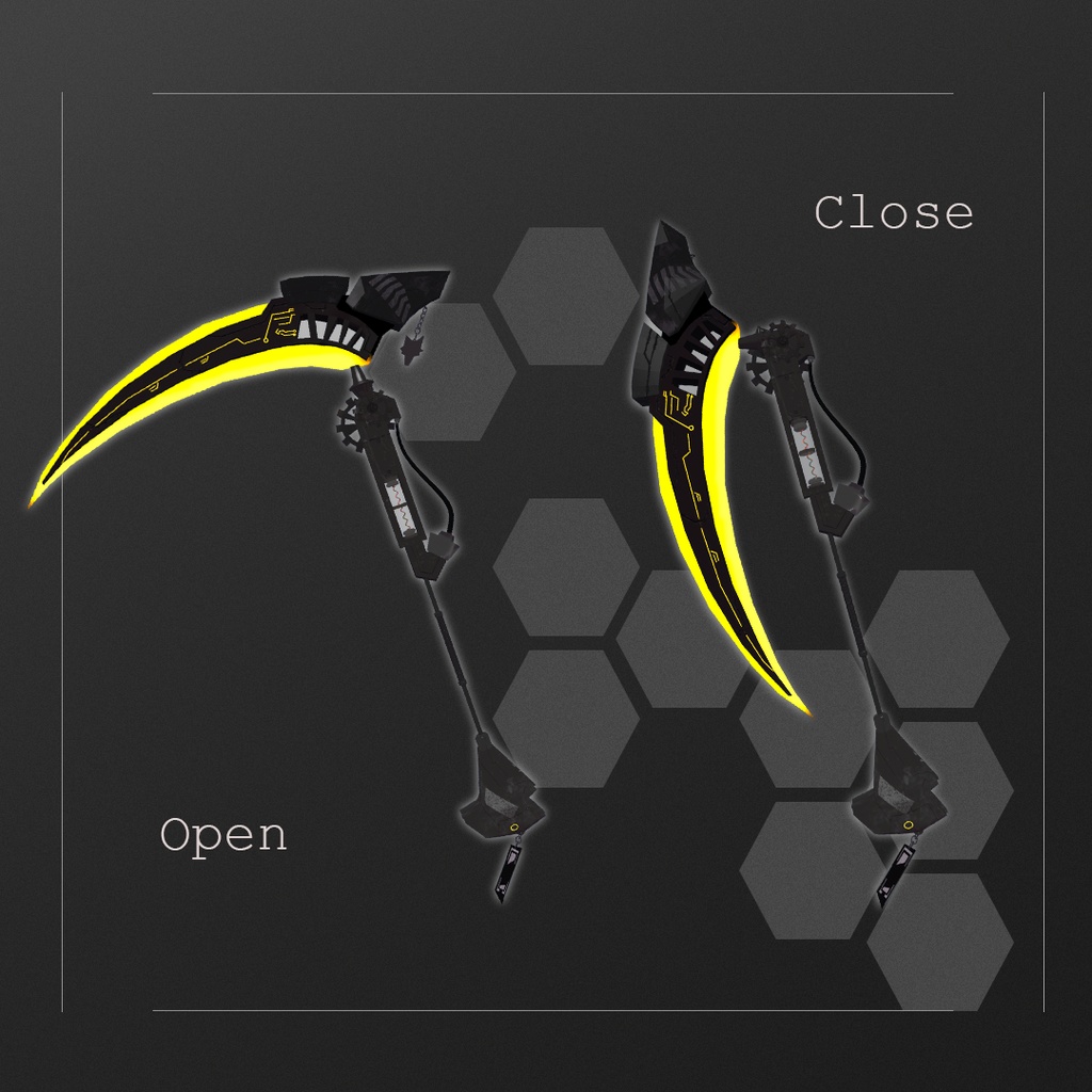 【オリジナル3Dモデル】Cyber Cythe - サイバー 鎌