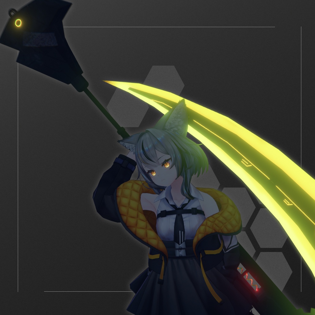 【オリジナル3Dモデル】Cyber Cythe - サイバー 鎌