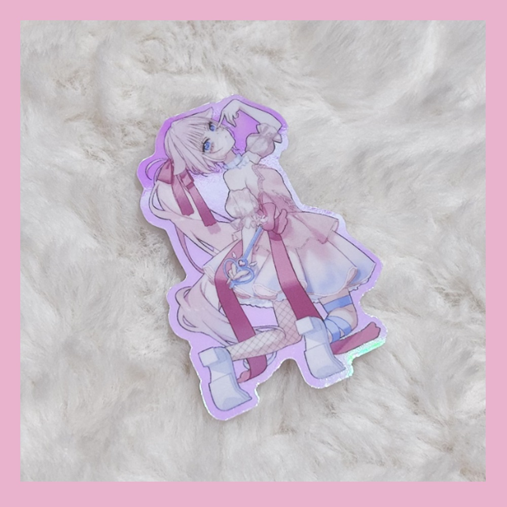 🐰🩷オーロラキラキラステッカー