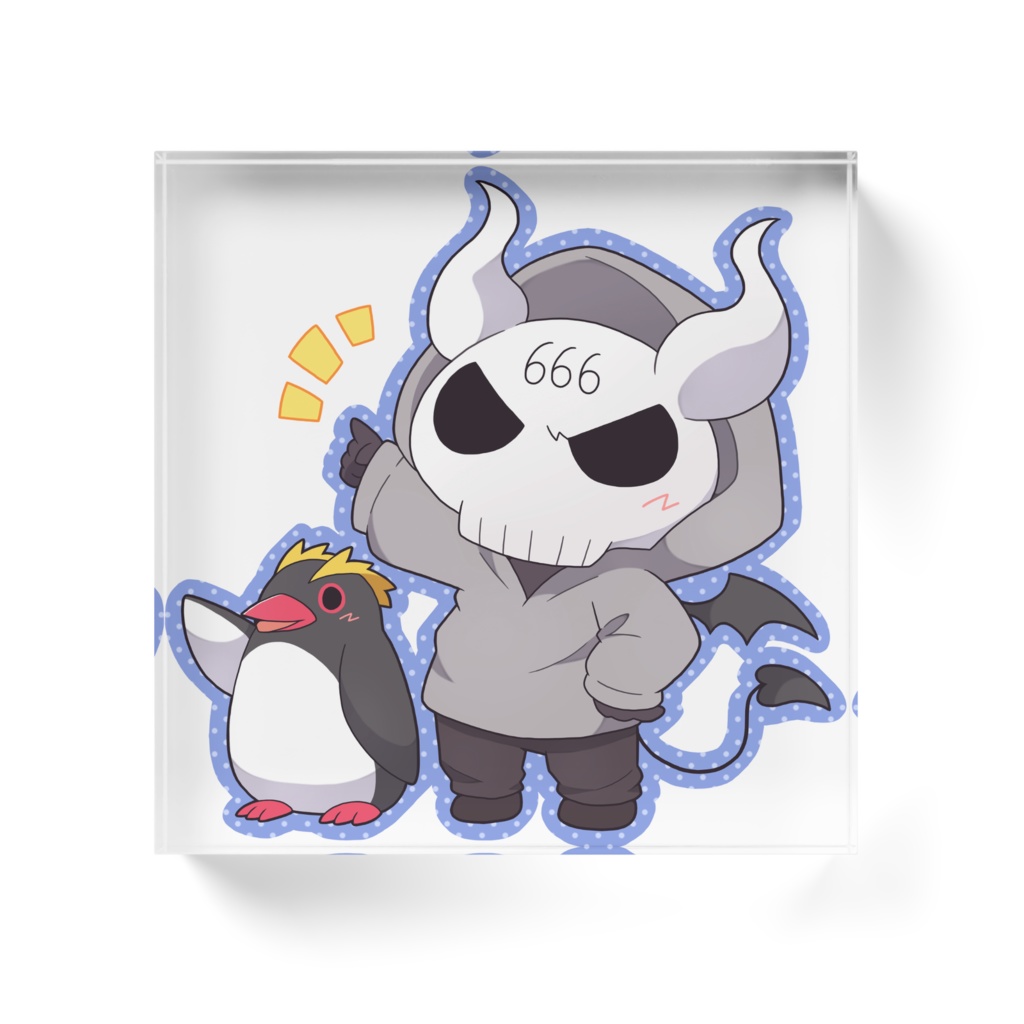 悪魔めさアクリルブロック100x100mm
