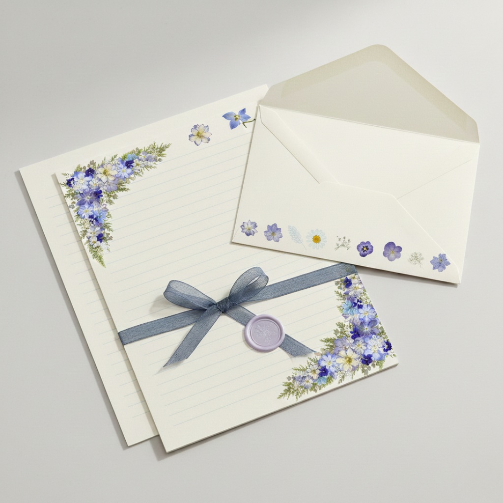 【押し花PNG素材】ブルー系25点+リース+コーナー|創作・同人・表紙に使える透過セット