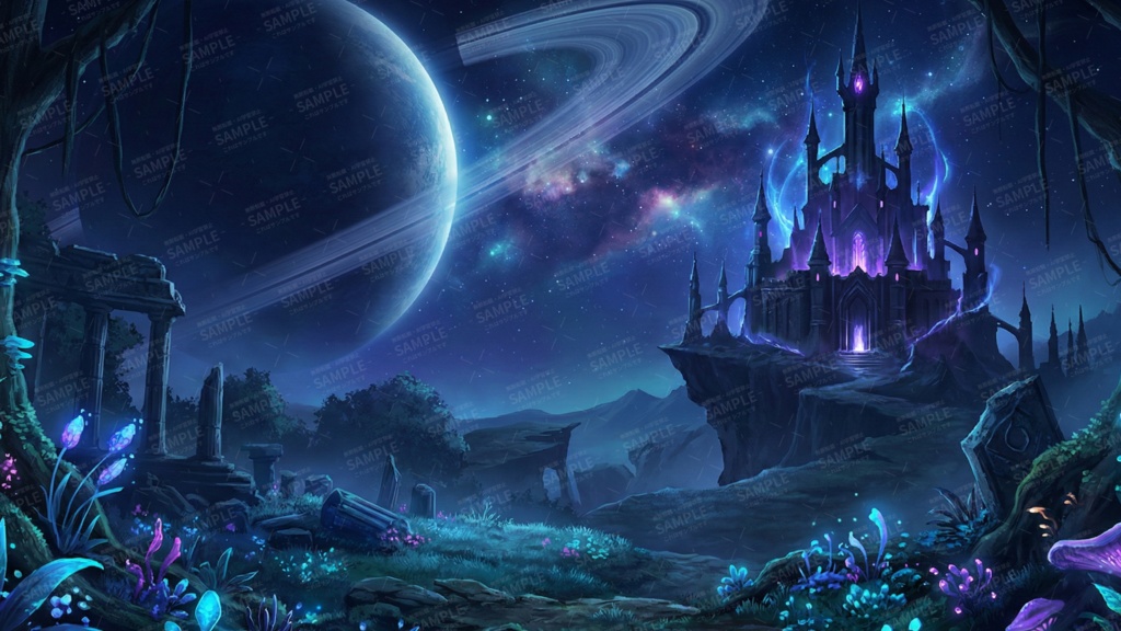 【背景】惑星の浮かぶ魔法世界