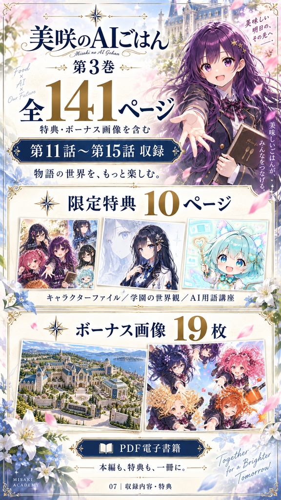 【PDF漫画・全141P】美咲のAIごはん 第3巻|第11〜15話収録・限定特典10P+ボーナス画像19枚
