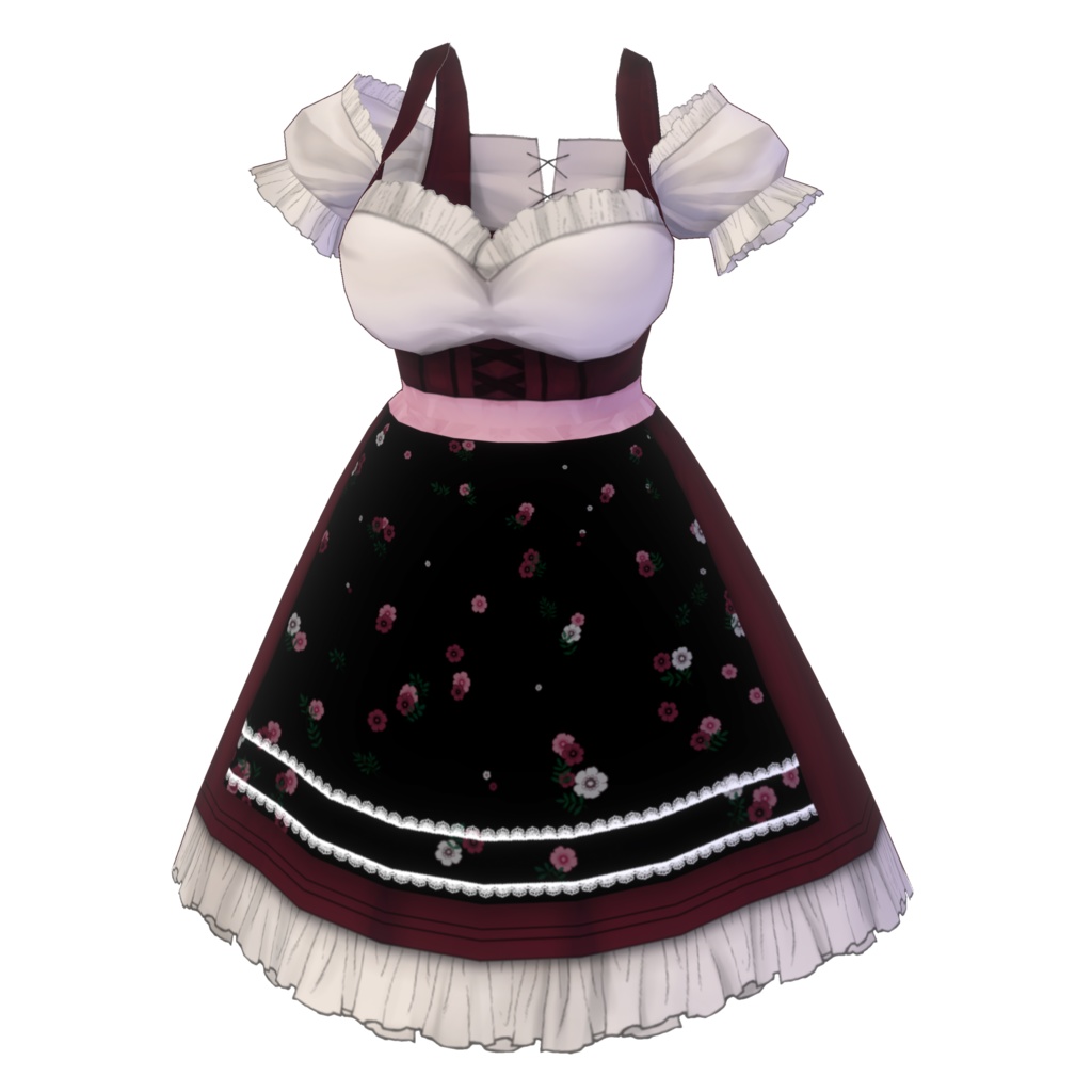 【無償版あり】VRoid用ディアンドル風衣装テクスチャ