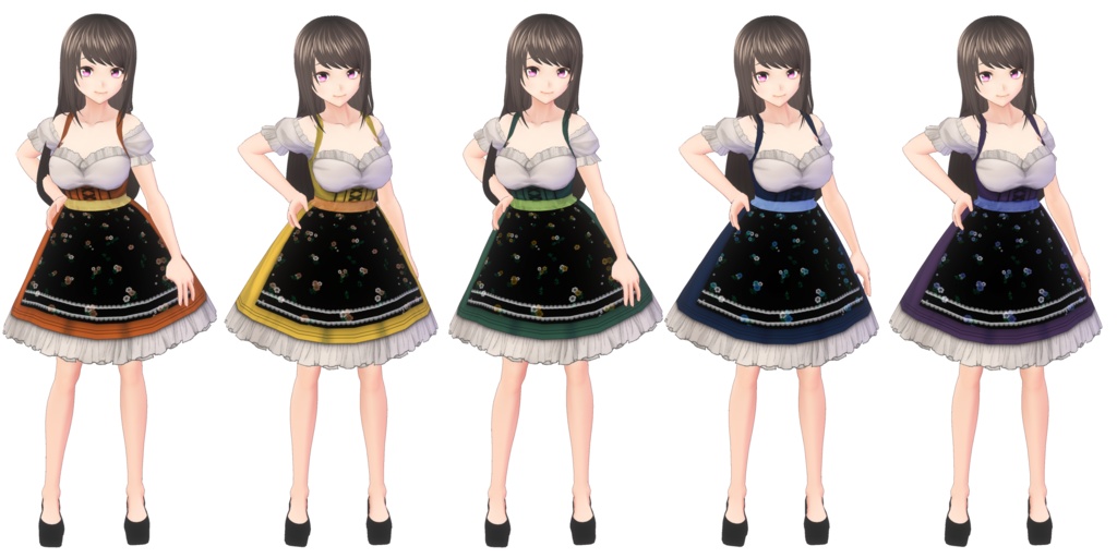 【無償版あり】VRoid用ディアンドル風衣装テクスチャ