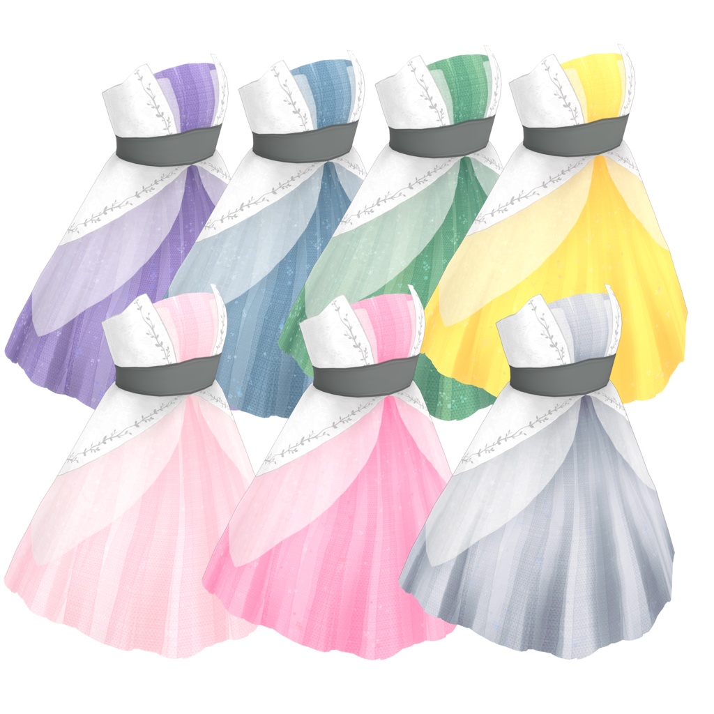 【無償版あり】VRoid用花束ドレステクスチャ